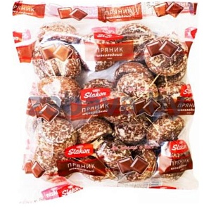 Пряник Slakon, с шоколадным вкусом, 400 г