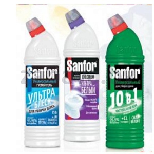 Средство чистящее Sanfor, 750 мл, в ассорт.