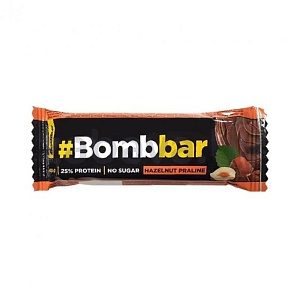 Батончик Bombbar, фундучное пралине, 40 г