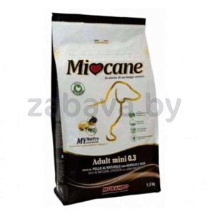 Сухой корм MioCane Adult Mini, для собак мелких пород, ягненок с рисом, 10 кг