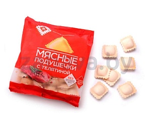 Пельмени «Мясные подушечки» с телятиной, «Брестский» МК, 430 г