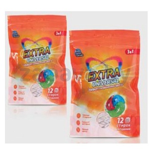 Капсулы для стирки Extra Universal, 12 шт.