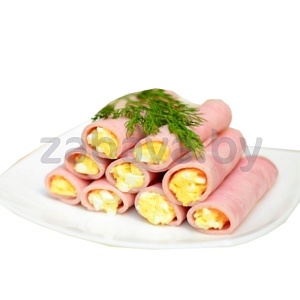Рулетики Nravizza из ветчины с сыром и чесноком, 1 кг