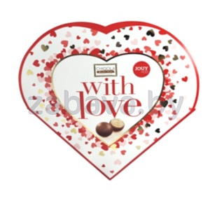 Конфеты Chiqola With Love, с нач. со вкус. лесного ореха, 100 г