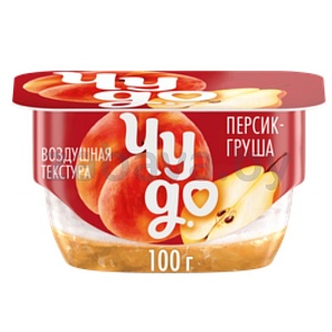 Десерт творожный «Чудо», персик-груша, 100 г