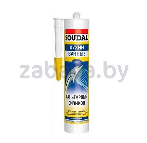 Герметик Soudal санитарный (белый/прозрачный), 300 г