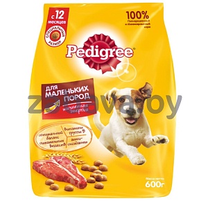 Сухой корм для собак Pedigree, говядина, для мал. пород, 600 г