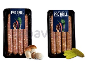 Колбаски Pro Grill с боровиками или корнишонами, п/ф, 530 г