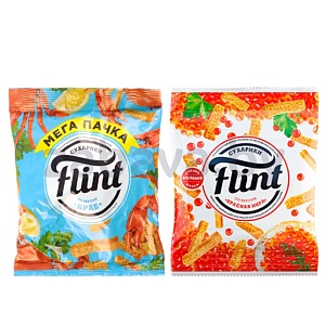 Сухарики Flint, красн. икра или краб, 100 г