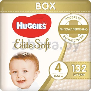 Подгузники-трусики Huggies Elite Soft Box 4 (8–14 кг), 132 шт.