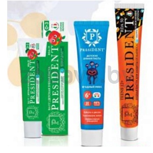Зубная паста детская President, 45/70 г, в ассорт.