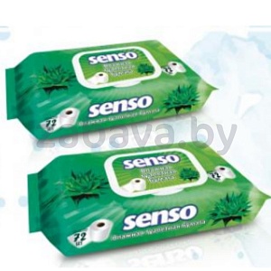 Бумага влажная туалетная Senso, 72 шт.