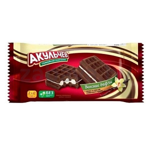 Венские вафли «Акульчев», со сливочным кремом, 100 г