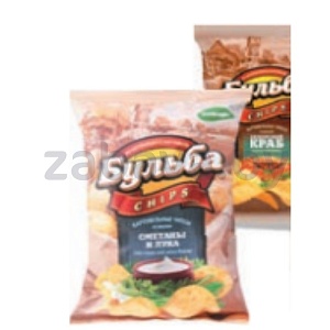 Чипсы «Бульба Chips» сметана и лук или краб, 75 г