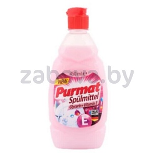 Бальзам для мытья посуды Purmat, glycerin + vitamin E, 450 мл