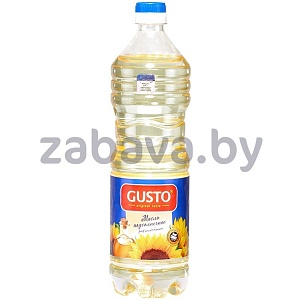 Масло подсолнечное Gusto, раф., дез., 900 мл