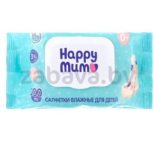 Салфетки влажные детские Happy Mum, гипоалл., 100 шт.