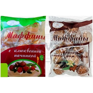 Маффины «Кондитер трейдинг», шоколад/клюква, 500 г