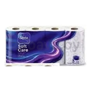 Бумага туалетная Sipto Soft Care, 3 слоя, 8 рул.