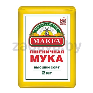 Мука пшеничная «Макфа», в/с, 2 кг