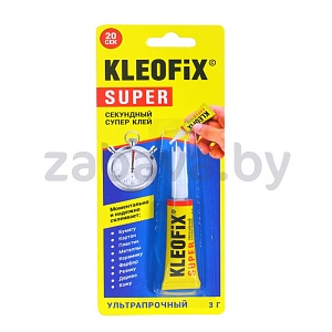 Клей Kleofix, супер, универсальный, секундный, 3 г