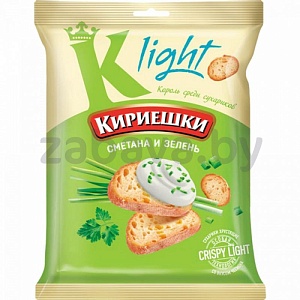 Сухарики «Кириешки», сметана и зелень, 33 г