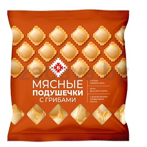 Пельмени «Мясные подушечки» с грибами, 430 г, «Брестский» МК