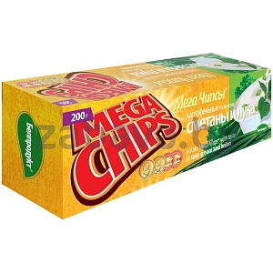 Чипсы картофельные Mega Chips, сметана или лук, 200 г