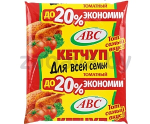 Кетчуп томатный ABC «Для всей семьи», 360 г