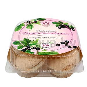 Пирожное «Знатны пачастунак», воздушно-сливочное, черн. смородина, 200 г