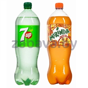 Напиток 7up или Mirinda со вк. апельсина, 1,5 л