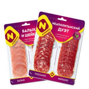 Продукт колбасный с/в «Останкино», «Балык и шейка» или «Неаполитанский дуэт», 90 г