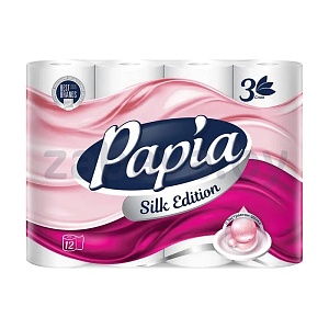 Бумага туалетная Papia Silk Edition, 3 сл., 12 шт.