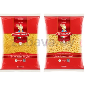 Макароны Pasta Zara Vermicelli Tagliat № 80 или gramignone rigato №27, 500 г