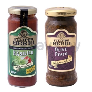 Соус томатный Filippo Berio Basilico с базиликом или Olive с оливками, 340 г