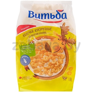 Колечки кукурузные «Витьба», банан, 250 г