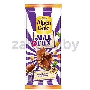 Шоколад Alpen Gold, Max Fun, 140 г
