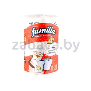 Полотенца бумажные Familia XXL, 2 слоя, 1 рулон