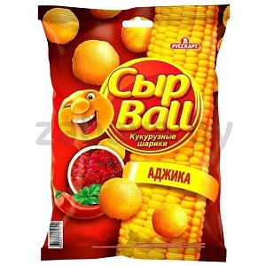Кукурузные шарики «СырBall», 140 г, кетчуп, 2 шт.