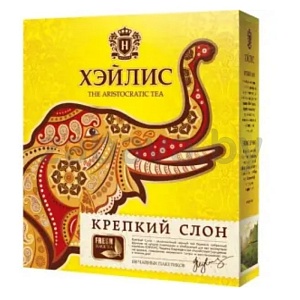 Чай черный «Хэйлис», крепкий слон, 100 пак.