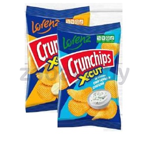 Чипсы Lorenz Crunchips X-Cut, рифл., сметана-специи/сыр-лук, 70 г