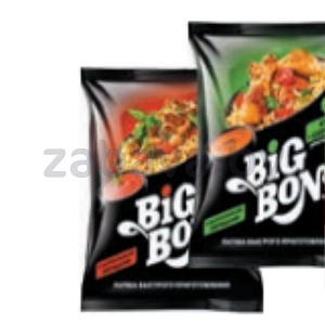 Лапша б/п Big Bon, курица и соус сальса или говядина с томатн. соус. и базил., 75 г