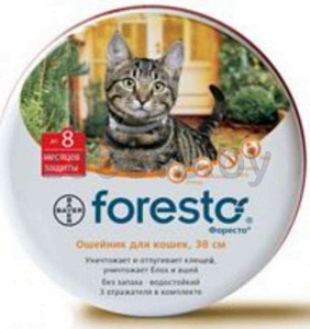 Foresto Ошейник от блох и клещей для кошек, 38 см