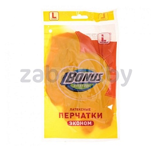 Перчатки Bigbonus, латексные, разм. L, эконом