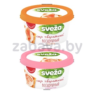 Сыр творожный Sveza, воздушный, лосось/креветка, 60%, 120 г