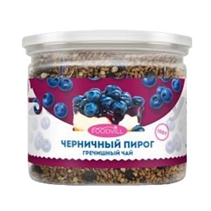 Чайный напиток гречишный Foodvill, черничный пирог, 100 г
