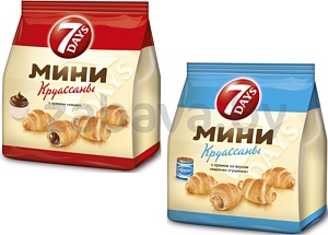Мини-круассаны 7 Days, 200 г, в ассортименте