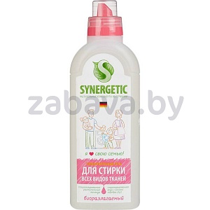 Гель Synergetic для стирки всех видов тканей, 1 л