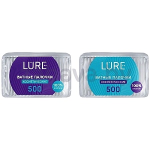 Палочки ватные Lure, п/э, 500 шт.