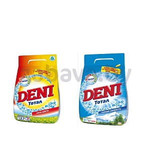 Порошок стиральный Deni Тотал, для цветного/белого, 2,7 кг